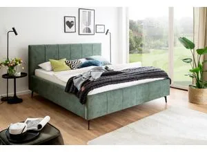 meise.möbel Polsterbett Lizzano mit Bettkasten in grün von meise.möbel