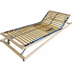Verstellbarer Lattenrost 100x200cm mit 28 Leisten - Lattenrost 100x200cm, 28 Leisten, 5 Zonen verstellbar für ergonomische Liegeposition. Optimale Luftzirkulation und stabile Stützkraft, idealer Schutz für Ihre Matratze.