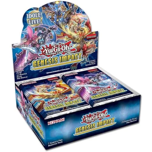 Yu-Gi-Oh! TRADING CARD GAME Display: Genesis Impact - Deutsche Ausgabe - Gesellschaftsspiel mit 60 Karten, inklusive brandneuer Deck-Strategien und Collector's Rares. Entdecke die Geheimnisse berühmter Duell-Zauberer und verbessere deine Ritualbeschwörung!