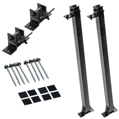 Solarmodul Halterung für Balkonkraftwerk Schwarz (30-60°) 1 Panel, Aufständerung für Solarpanel, Verstellbare Solar Halterung , Aluminiumrahmen für Photovoltaikanlagen, Wetterfest Robust, 0% Mwst