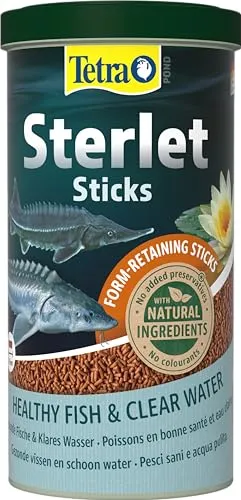 Tetra Pond Sterlet Sticks - Fischfutter für im Teich lebende Sterlets und Störe, berücksichtigen das natürliche Fressverhalten, 1 L Dose