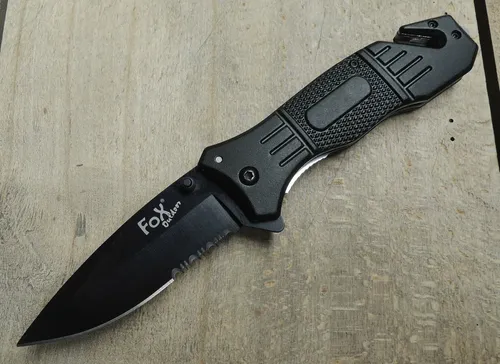 Fox Outdoor Tactical Rescue Knife Messer Rettungsmesser Gurtschneider