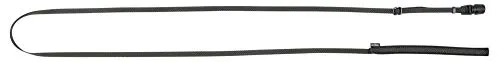 GOLEYGO Hundeleine Flat, Schwarz, Größe S 1,4-2m, Sicherer Magnetverschluss, Inkl. Adapter-Pin, Hundeleine für kleine Hunde bis 15kg, Maximale Belastung 100kg