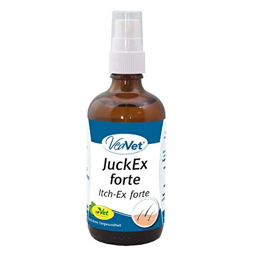 VeaVet JuckEx für Tiere - Pflegespray 500ml - Praktisches Pflegespray zur Unterstützung empfindlicher Haut bei Juckreiz. Zieht schnell ein und bietet eine sanfte Pflege für Hunde, Katzen und Kleintiere. Hergestellt in Deutschland mit 100 % natürlichen Inhaltsstoffen.