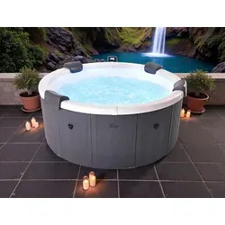 MSpa Whirlpool DENVER 2026 mit App und LED - Entspannen Sie im modernen MSpa Whirlpool DENVER 2026 für bis zu 6 Personen. Ausgestattet mit 8 Hydromassagedüsen und 130 Luftdüsen, bietet er ein unvergessliches Spa-Erlebnis in Ihrem Zuhause.