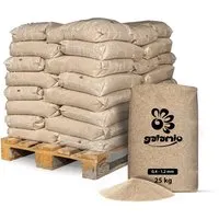 Quarzsand 0,4 - 1,4 mm (Palette, 40-St) - Baustoffsande, ideal für Kunstrasen und Golfplätze, mit hoher Kornrohdichte und hervorragender Restfeuchte für optimale Nutzung.