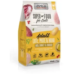 Mac's Katzenfutter getreidefrei Adult Ente, Pute & Huhn 7 kg - Hochwertiges getreidefreies Katzenfutter mit hohem Fleischanteil, ideal für gesunde Ernährung; hergestellt in Deutschland ohne künstliche Zusatzstoffe.