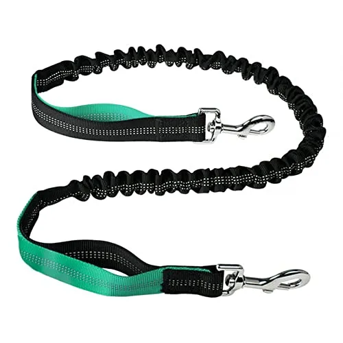DONGKER Bungeeleine für Hunde, 120cm Bis 150cm Elastische Hundeleine für Joggingleine, Verlängerung für Hundeleine, Reflektierend Ersatzleine für Kleine, Mittelgroße und Große Hunde