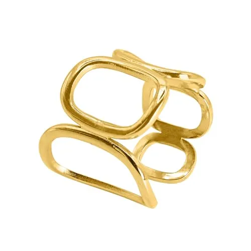 Heideman Damenring aus goldfarbenem Edelstahl - Eleganter Damenring aus hypoallergenem Edelstahl, perfekt für empfindliche Haut. Hochwertiges Design aus Deutschland, ideal für jeden Anlass und als Geschenk in stilvoller Verpackung.