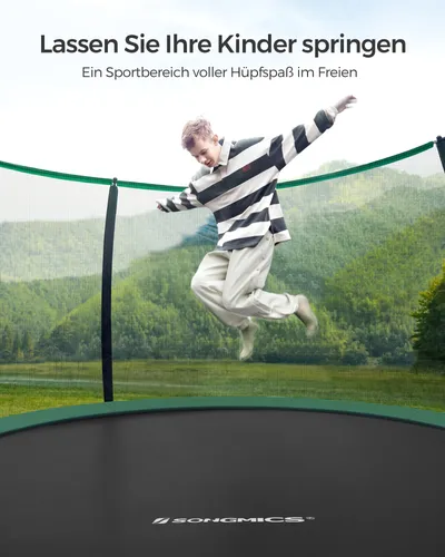 SONGMICS Trampolin Ø 427 cm mit Sicherheitsnetz und Leiter