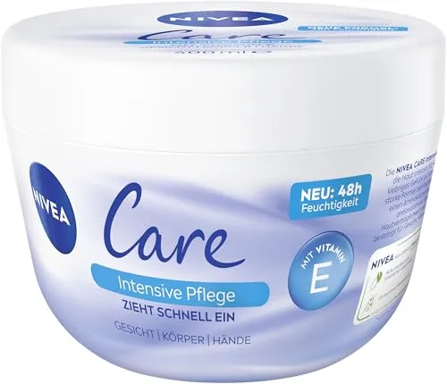 NIVEA Creme Care Intensive Pflege, Gesicht- und Körperpflege für 48h intensive Feuchtigkeit, schnell einziehende & nicht fettende Feuchtigkeitscreme (400 ml)