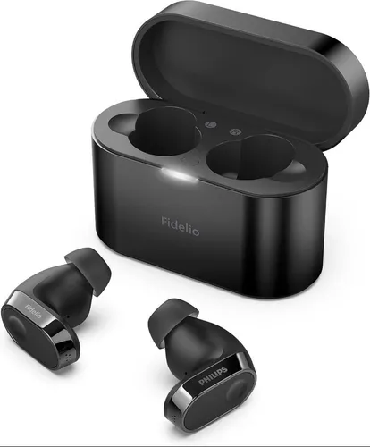 Philips Audio Fidelio T2 - Noise Cancelling True Wireless In-Ear Kopfhörer - Kopfhörer mit hervorragender Gesprächsqualität und adaptiver Geräuschunterdrückung, bis zu 40 Stunden Musikwiedergabe und kabelloses Laden.