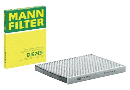 MANN-FILTER CUK 2436 Innenraumfilter/Kabinenluftfilter - Pollenfilter mit Aktivkohle - für Pkw + Transporter