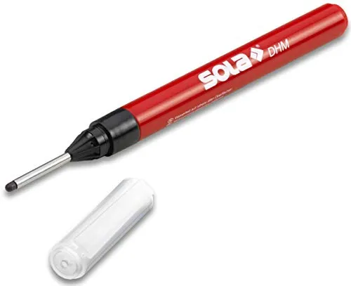 Sola DHM - Bohrlochmarker - Permanentmarker schwarz - Tieflochmarker für exakte Markierungen bis zu 25 mm Tiefe