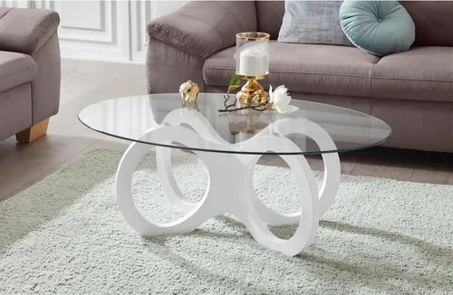 Couchtisch INOSIGN, oval, elegant in Weiß