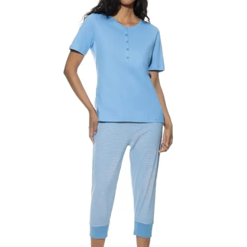 Mey - Small Stripes - Schlafanzug (40 Summer Blue)