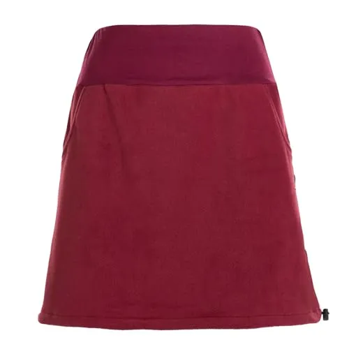 Vishes - Alternative Bekleidung - Thermorock Warmer Damen Winterrock kurz Minirock aus ECO-Fleece dunkelrot 46