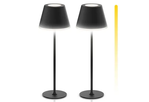 Brandson LED Tischleuchte mit Akku – Kabellos, Touch, dimmbar - Elegante Akku-Tischleuchte für drinnen und draußen. Mit stufenloser Helligkeit und 3 Farbtemperaturen bietet sie Flexibilität und bis zu 60 Stunden Laufzeit. Ideal als Leselampe oder für stimmungsvolle Beleuchtung.