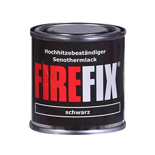 FireFix Ofenlack schwarz 125 ml - Hitzebeständiger Thermolack für Ofenzubehör - Aschesauger, ideal zum Auffrischen und Schützen von Öfen mit hitzebeständiger Farbe für langlebigen Schutz und ansprechendes Design.