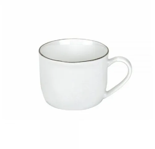 Lambert Tasse Espressotasse Piana Weiß Rand Grau