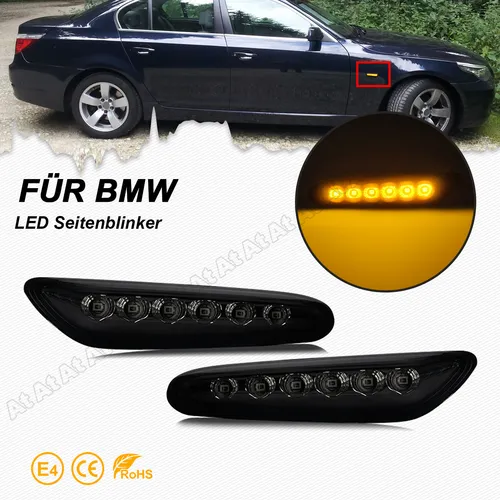 Led Seitenblinker für BMW 3er | E36, E46, E90, E91, E92, E93 | SCHWARZ