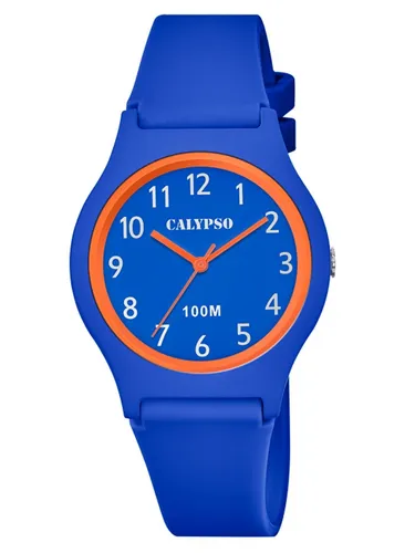 Calypso Kinderuhr K5798/3 - Blau - Armbanduhr für Jungen, 10 Bar wasserdicht und mit einem robusten Kunststoffarmband, perfekt für aktive Kinder.