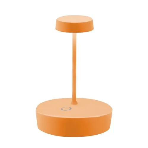 Zafferano Swap Mini Lampe, Wiederaufladbare Tischlampe in orange von Zafferano