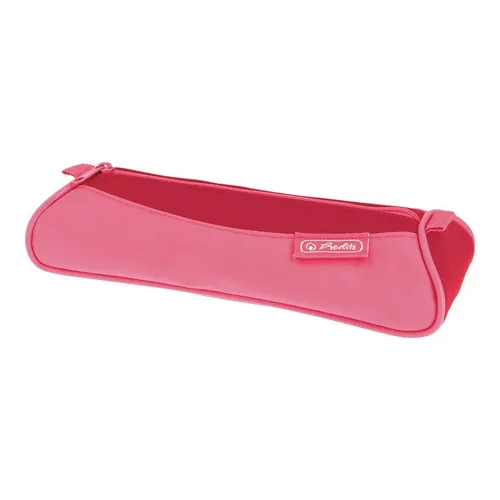 herlitz Schlamper-Etui Dreikant aus Polyester pink/rot