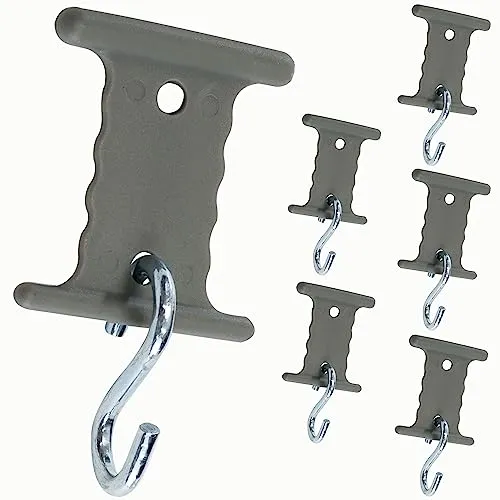 Haken für Kederschiene Kederleiste 6 Stück - 6mm /8mm mit S-Haken Markisenschienenaufhängung Markisenhaken Vorzelthaken Kederhaken 11