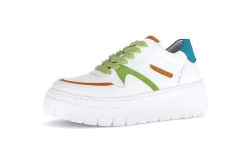 Gabor Damen Low-Top Sneaker, Frauen Halbschuhe,Freizeitschuhe,Laufschuhe,Freizeit,sportlich,straßenschuhe,Sportschuhe,Weiss/Multi,36 EU / 3.5 UK