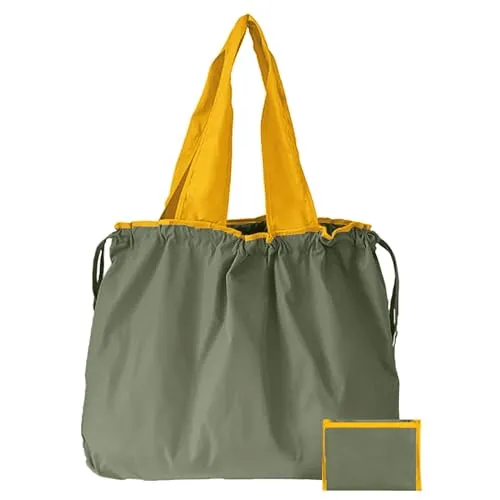 Einkaufstasche Faltbar Große Wiederverwendbare Ripstop Einkaufsbeutel Waschbar Shopping Bag Tragetasche mit Kordelzug und Henkel Tragbare Einkaufstaschen für Einkaufen und Travel Outdoor Camping