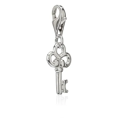 NKlaus Damen Charm-Anhänger Schlüssel 925 Silber 16x10mm Amulett für Bettelarmband 36285