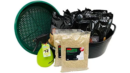 SUPERWURM Premium Zubehör Set für Wurmzucht - Naturköder: Umfassendes Zubehör für die Wurmzucht mit Wurmsieb, Auffangbehälter und Spezial-Wurmerde für optimale Ergebnisse.