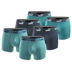 PUMA Boxershort 6er Pack Herren Basic Black Limited Edition in grün von PUMA