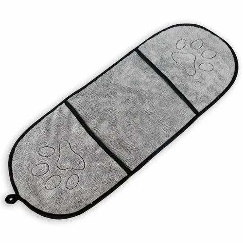 Mikrofaser Hundehandtuch - Handtuch in grau Hunde Katzen Hundetuch Badetuch