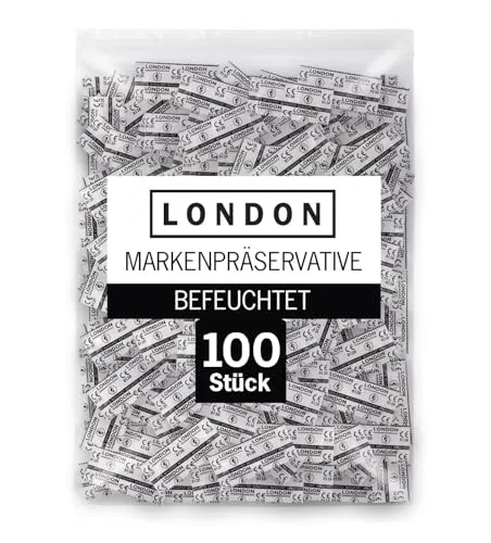 Durex London Kondome 100 Stück - Empfängnisverhütung: Extra Gefühlsechte Kondome mit 52 mm Breite, geschmiert für mehr Komfort und ein sicheres Gefühl.