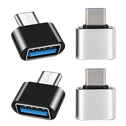 iJiGui USB C auf USB Adapter (4 Stück), OTG Adapter, Buchse auf C Stecker Kompatibel Mit MacBook Pro 2020/2021, Samsung Galaxy, Tablets, Handy und Typ-C Gerät