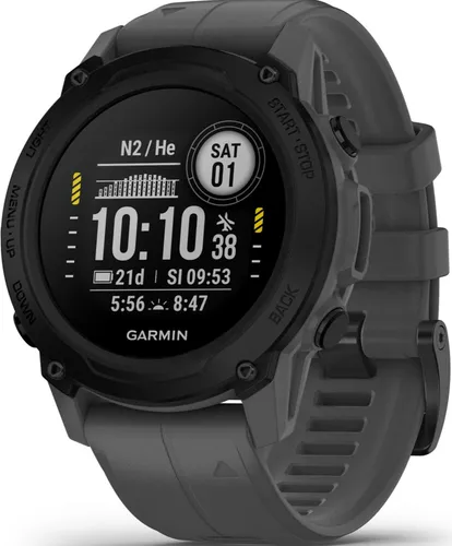 Garmin Descent G1 Schiefergrau/Schwarz - Robuster GPS-Tauchcomputer - Smartwatch mit 6 Tauchmodi, Herzfrequenzmessung und Unterwasserkompass. Ideal für Taucher und Sportler. Genieße lange Akkulaufzeiten und smarte Features für den Alltag.