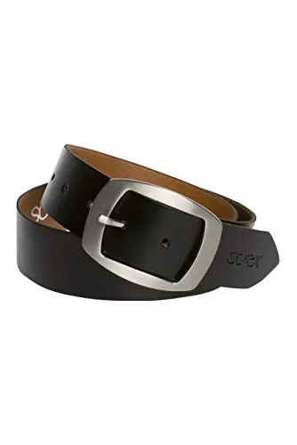 SOCCX Damen Gürtel aus Leder Black 80