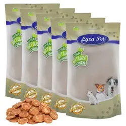 Lyra Pet® Hühnerchips 5 kg - Hundefutter, fettarmer Snack für Hunde aller Altersgruppen, ideal als Belohnung oder Zwischenmahlzeit mit knuspriger Konsistenz und im praktischen Zip-Beutel für frischen Genuss.