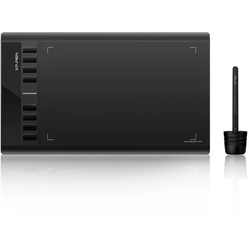 XP-PEN Star 03 Grafiktablett - Grafiktablett für Home-Office und Fernunterricht mit 8 programmierbaren Schnellzugriffstasten und passivem Stift für präzises Zeichnen und kreatives Arbeiten.