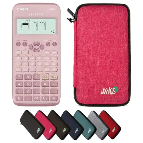 Casio fx-83GT X Pink inkl. WYNGS Schutztasche Pink in pink von CASIO
