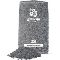 GALAMIO Lavasteine Anthrazit 2 - 8 mm, Palette mit 12 St - Hochwertiger Lavamulch in Anthrazit, langlebig und geruchlos. Ideal für Garten, Teichbau und Feuerstellen – speichert Wasser, unterdrückt Unkraut und fördert ein gesundes Pflanzenwachstum.