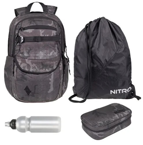 Nitro Future Hero Schulrucksack Set für Jungen – 4 Teile in Camouflage