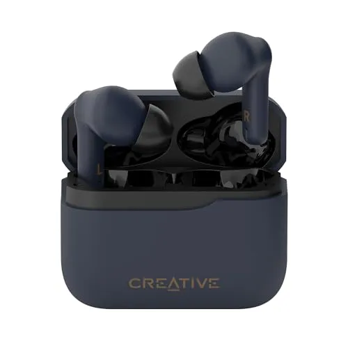 CREATIVE Zen Air Plus - Kabellose In-Ears mit Hybrid ANC - Kopfhörer mit Bluetooth LE-Audio, 32 Stunden Spielzeit und 6 Mikrofonen für klare Anrufqualität. Ideal für Musikliebhaber, die auch unterwegs Ruhe genießen möchten.