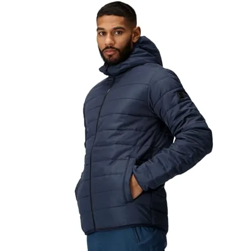Leichte, wasserabweisende Steppjacke mit Kapuze - Steppjacke aus leichtgewichtigem, wasserabweisendem Polyester, ideal für wechselhaftes Wetter. Synthetische Warmloft-Isolierung bietet Daunenhaptik und Wärme.