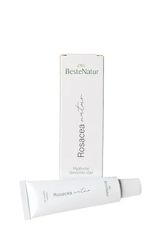 Rosacea Natur Gesichtsgel, starker Hyaluron CBD Hanf Komplex gegen Rötungen, optimale Bioverfügbarkeit, CBD-Hanf Vollextrakt und hautbefeuchtendes Hyaluron, Couperose Gesichtspflege