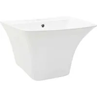 vidaXL Waschbecken Weiß 53 x 44 cm – Modernes Design - Elegantes Badezimmerwaschbecken aus glasiertem Keramik, ideal für zeitgenössische Bäder. Wandmontage spart Platz und sorgt für ein stilvolles Ambiente.