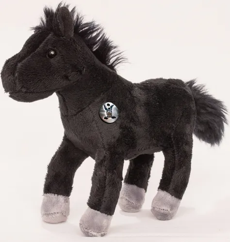 Pferd Pony Kuscheltier schwarz stehend Plüschtier Pferdchen ONYX