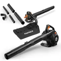 FUXTEC FX-LBS126P 3in1 Profi Laubsauger - Laubgeräte mit 3in1 Funktion: Blasen, Saugen, Häckseln. Besonders mit Anti-Vibrations-Funktion für komfortables Arbeiten und starkem 25,4ccm3 Motor für große Flächen.